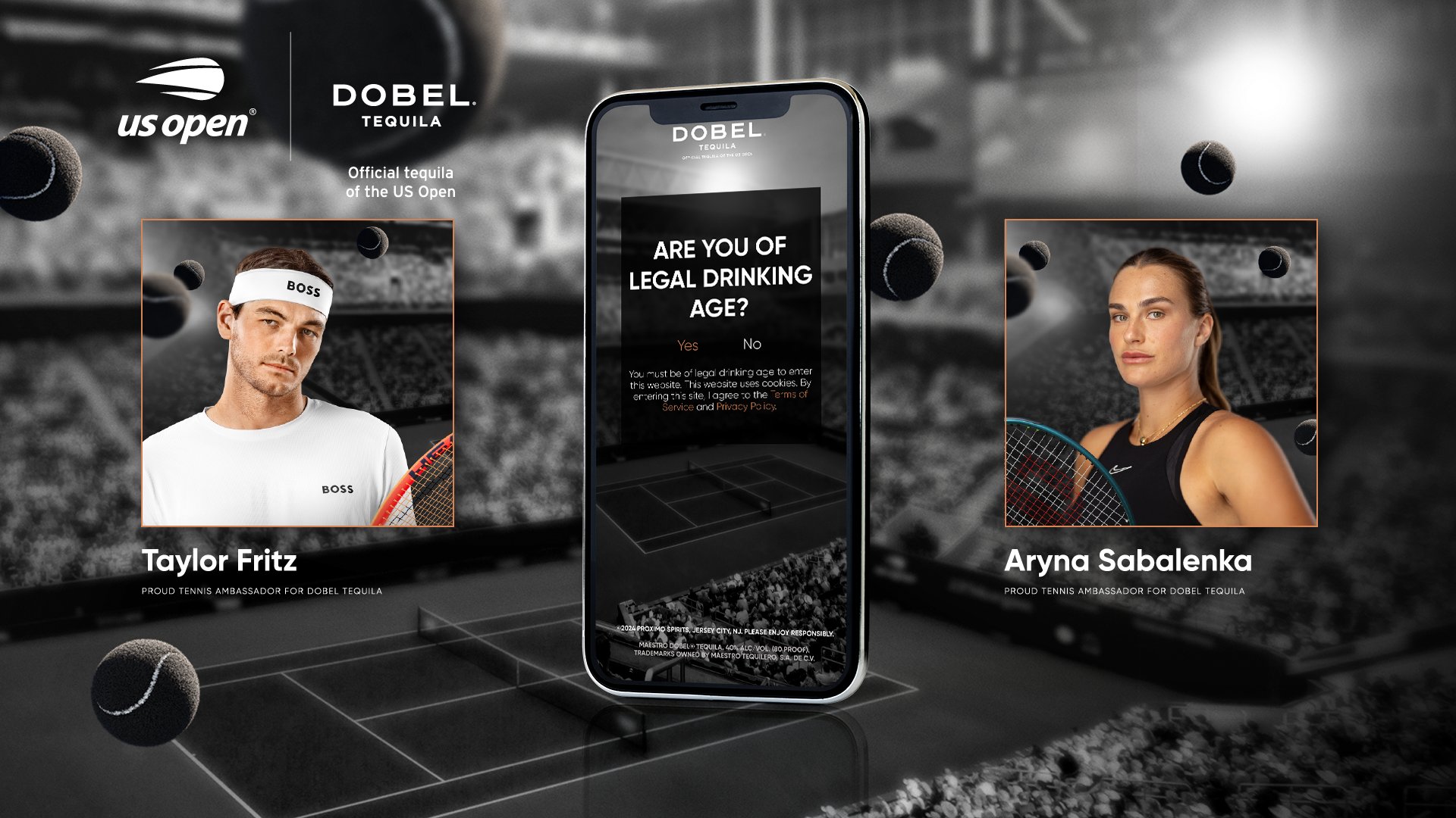 US Open Dobel Challenge a Pro, Toast with a Maestro activation